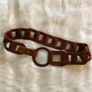 Anthropologie Brave tanned leather link Belt EUC